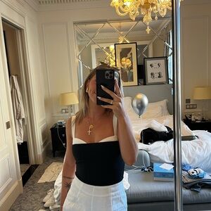 Reformation Black Bustier Tank Top